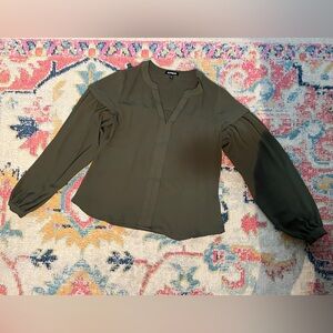 Express Olive Green Top Extra Small XS
